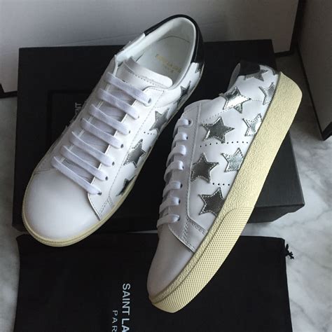 blue and black ysl sneakers|saint laurent white sneakers.